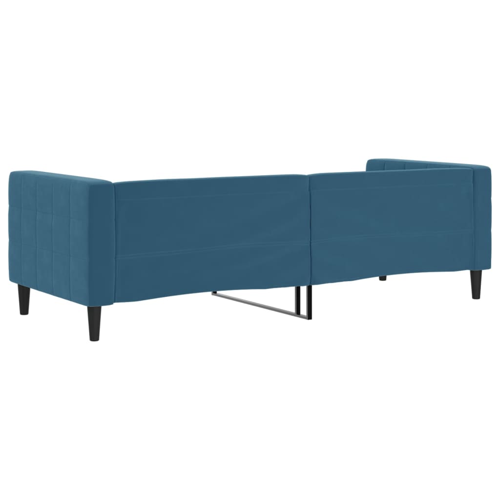 Slaapbank 80x200 cm fluweel blauw