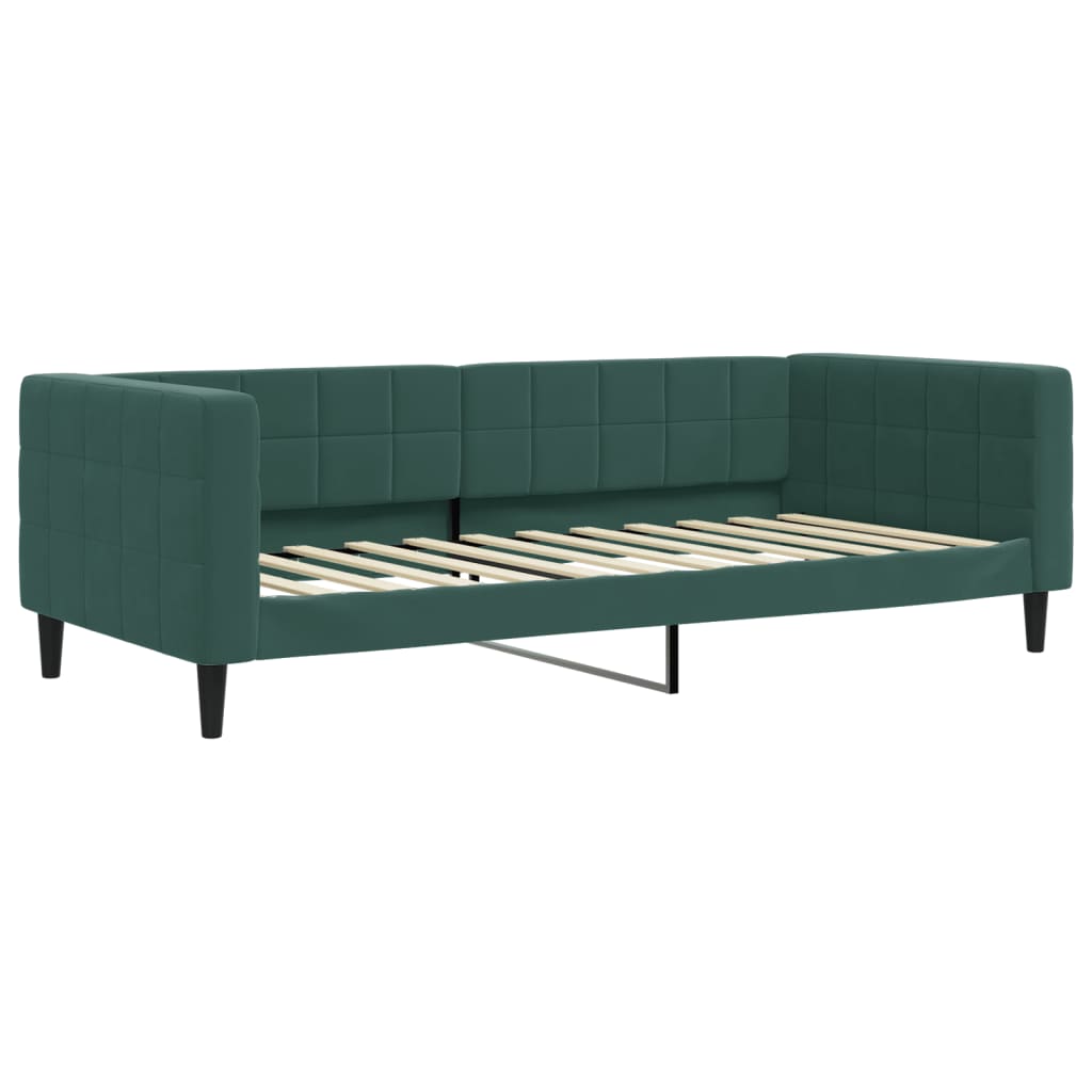 Slaapbank 90x200 cm fluweel donkergroen Bedden & bedframes | Creëer jouw Trendy Thuis | Gratis bezorgd & Retour | Trendy.nl