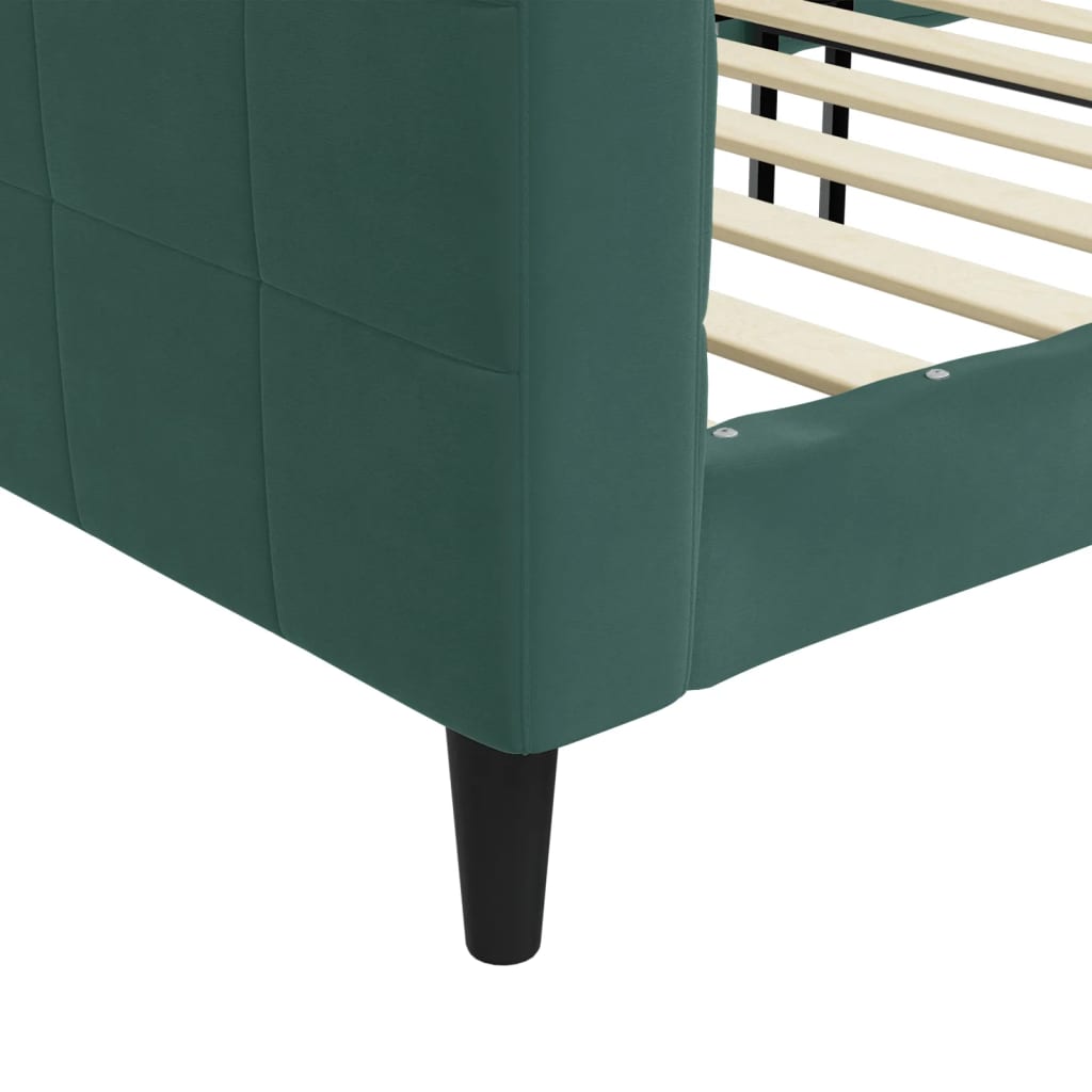 Slaapbank 90x200 cm fluweel donkergroen Bedden & bedframes | Creëer jouw Trendy Thuis | Gratis bezorgd & Retour | Trendy.nl