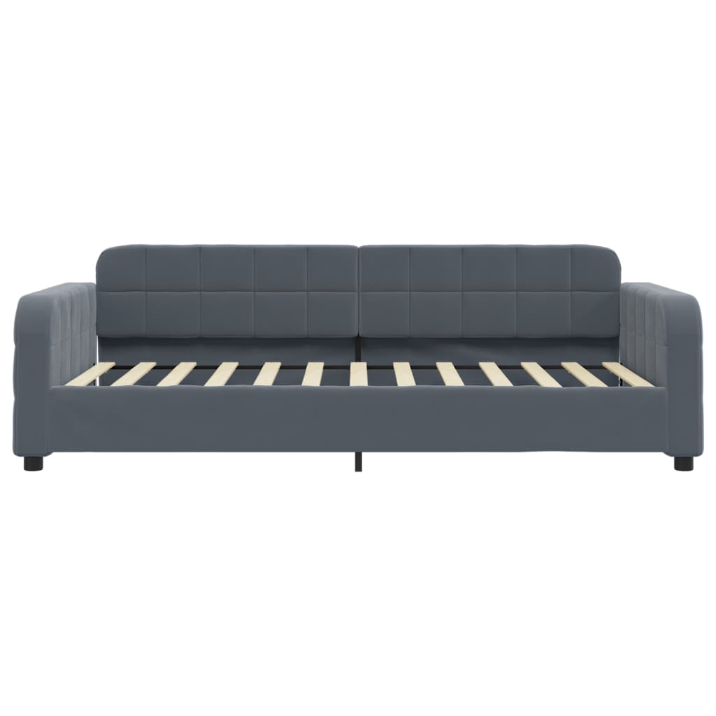 Slaapbank 90x200 cm fluweel donkergrijs Bedden & bedframes | Creëer jouw Trendy Thuis | Gratis bezorgd & Retour | Trendy.nl