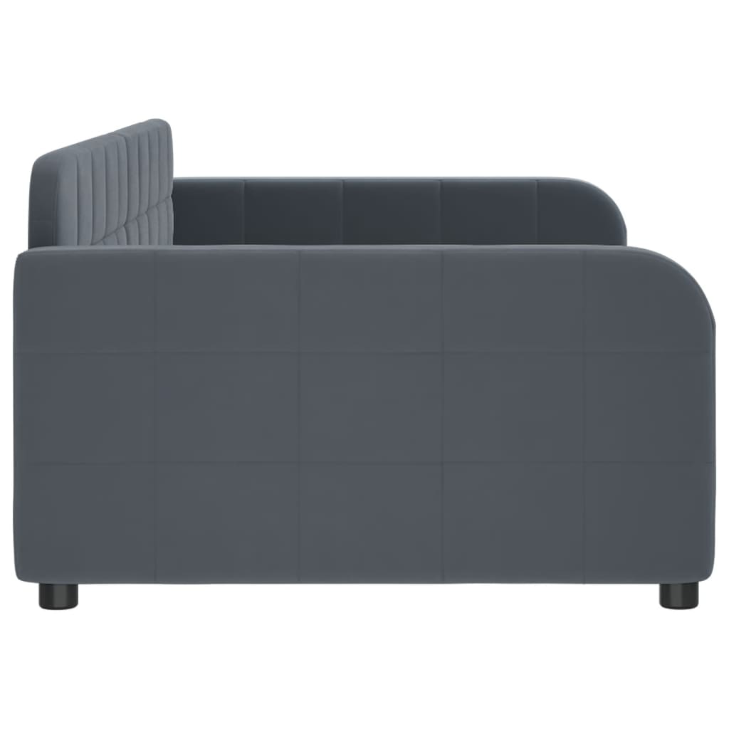 Slaapbank 90x200 cm fluweel donkergrijs Bedden & bedframes | Creëer jouw Trendy Thuis | Gratis bezorgd & Retour | Trendy.nl