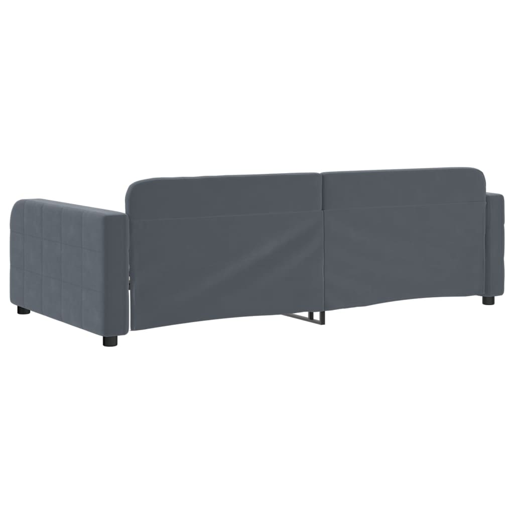 Slaapbank 90x200 cm fluweel donkergrijs Bedden & bedframes | Creëer jouw Trendy Thuis | Gratis bezorgd & Retour | Trendy.nl