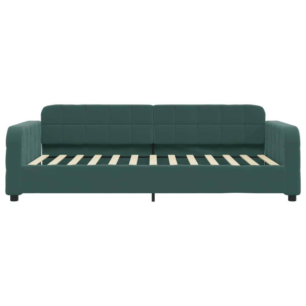 Slaapbank 90x200 cm fluweel donkergroen Bedden & bedframes | Creëer jouw Trendy Thuis | Gratis bezorgd & Retour | Trendy.nl