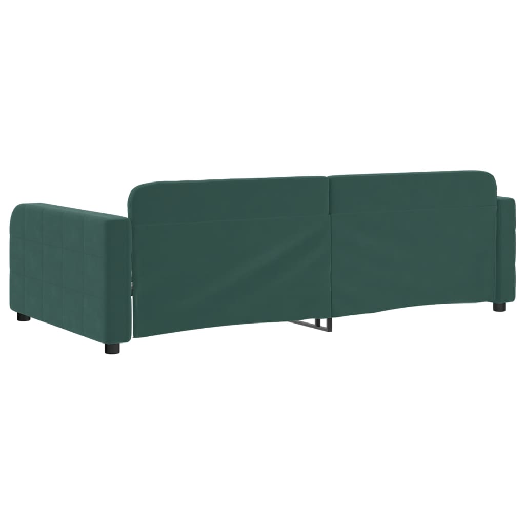 Slaapbank 90x200 cm fluweel donkergroen Bedden & bedframes | Creëer jouw Trendy Thuis | Gratis bezorgd & Retour | Trendy.nl