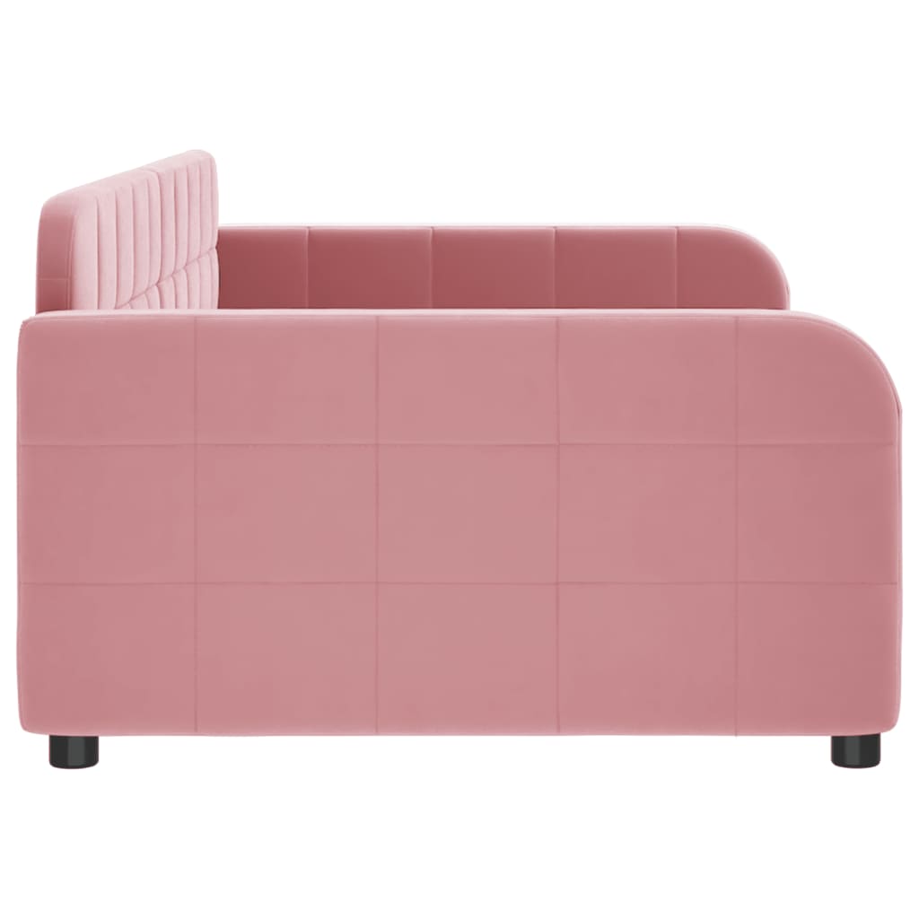 Slaapbank 90x200 cm fluweel roze