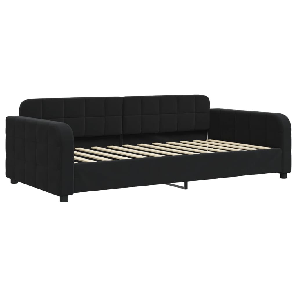 Slaapbank 90x200 cm fluweel zwart Bedden & bedframes | Creëer jouw Trendy Thuis | Gratis bezorgd & Retour | Trendy.nl