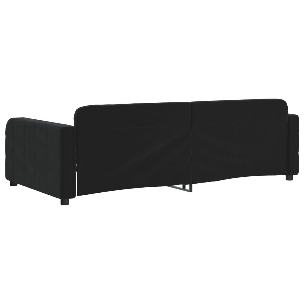 Slaapbank 90x200 cm fluweel zwart Bedden & bedframes | Creëer jouw Trendy Thuis | Gratis bezorgd & Retour | Trendy.nl