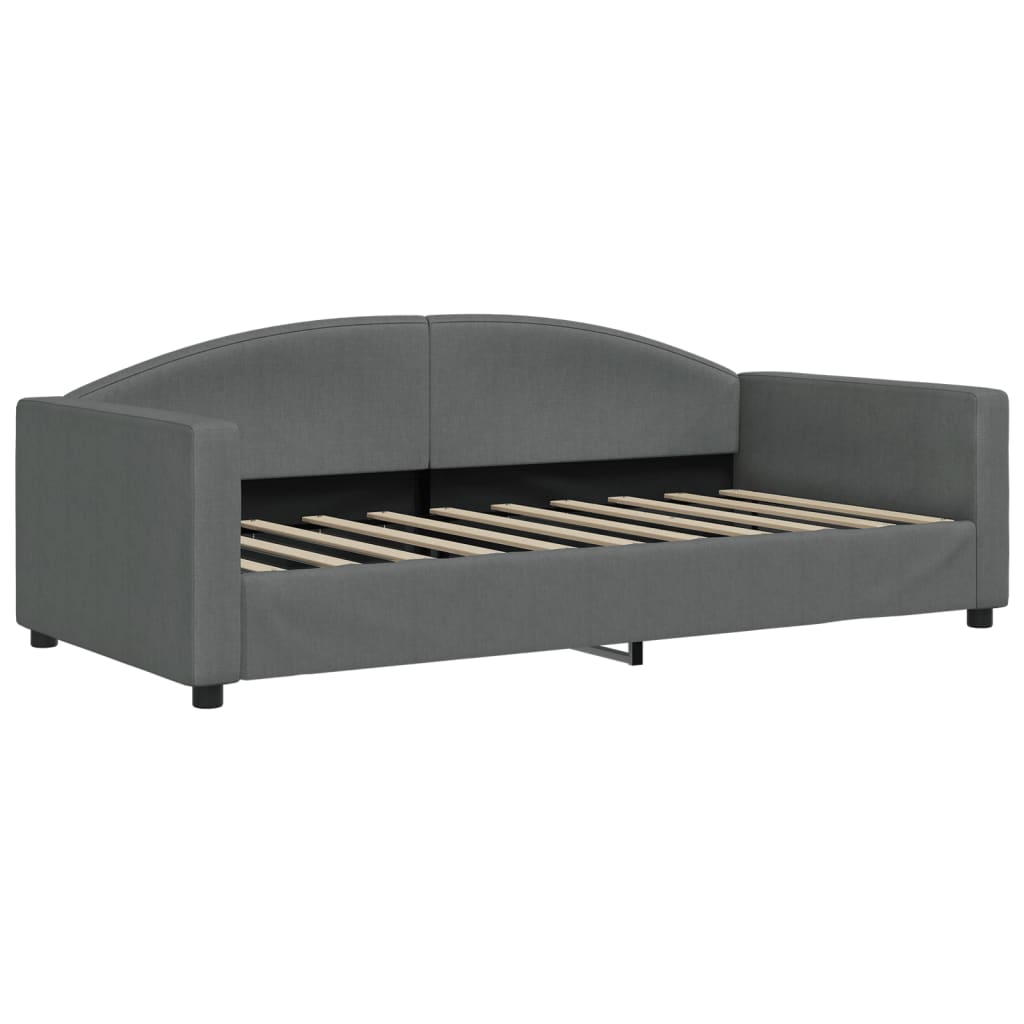 Slaapbank 90x190 cm stof donkergrijs Bedden & bedframes | Creëer jouw Trendy Thuis | Gratis bezorgd & Retour | Trendy.nl