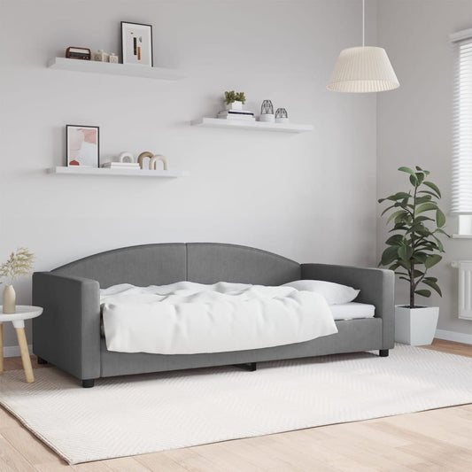 Slaapbank 90x190 cm stof donkergrijs Bedden & bedframes | Creëer jouw Trendy Thuis | Gratis bezorgd & Retour | Trendy.nl