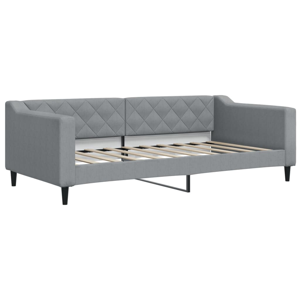 Slaapbank 90x190 cm stof lichtgrijs Bedden & bedframes | Creëer jouw Trendy Thuis | Gratis bezorgd & Retour | Trendy.nl