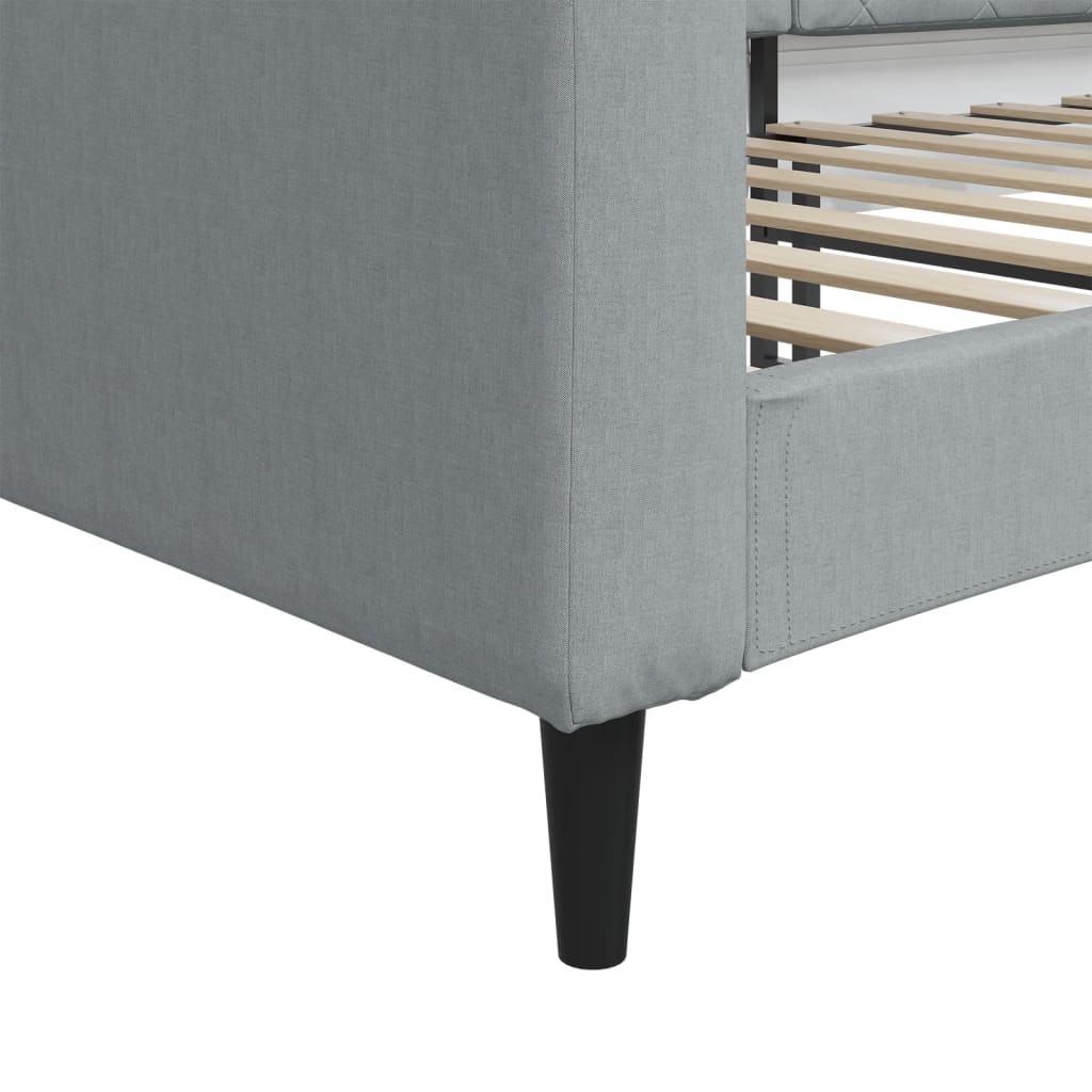 Slaapbank 90x190 cm stof lichtgrijs Bedden & bedframes | Creëer jouw Trendy Thuis | Gratis bezorgd & Retour | Trendy.nl