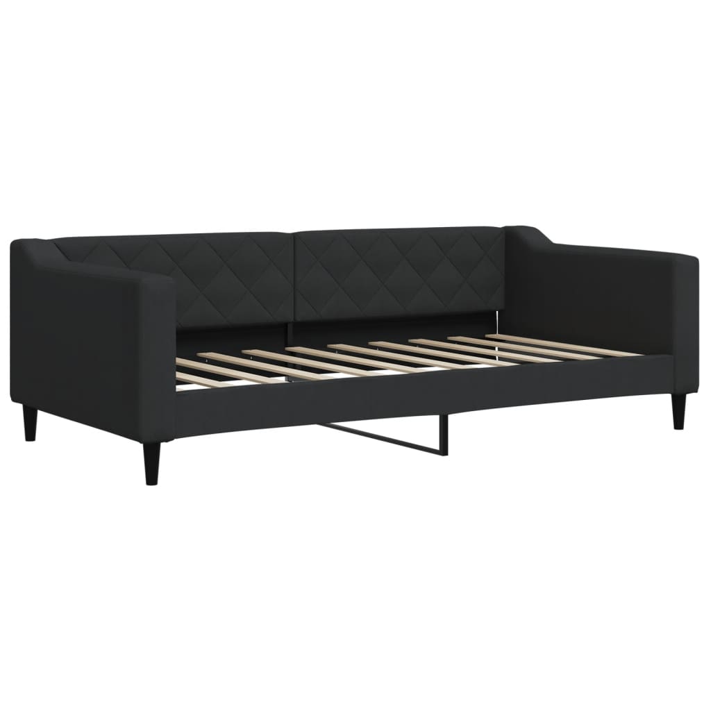 Slaapbank 90x190 cm stof zwart Bedden & bedframes | Creëer jouw Trendy Thuis | Gratis bezorgd & Retour | Trendy.nl