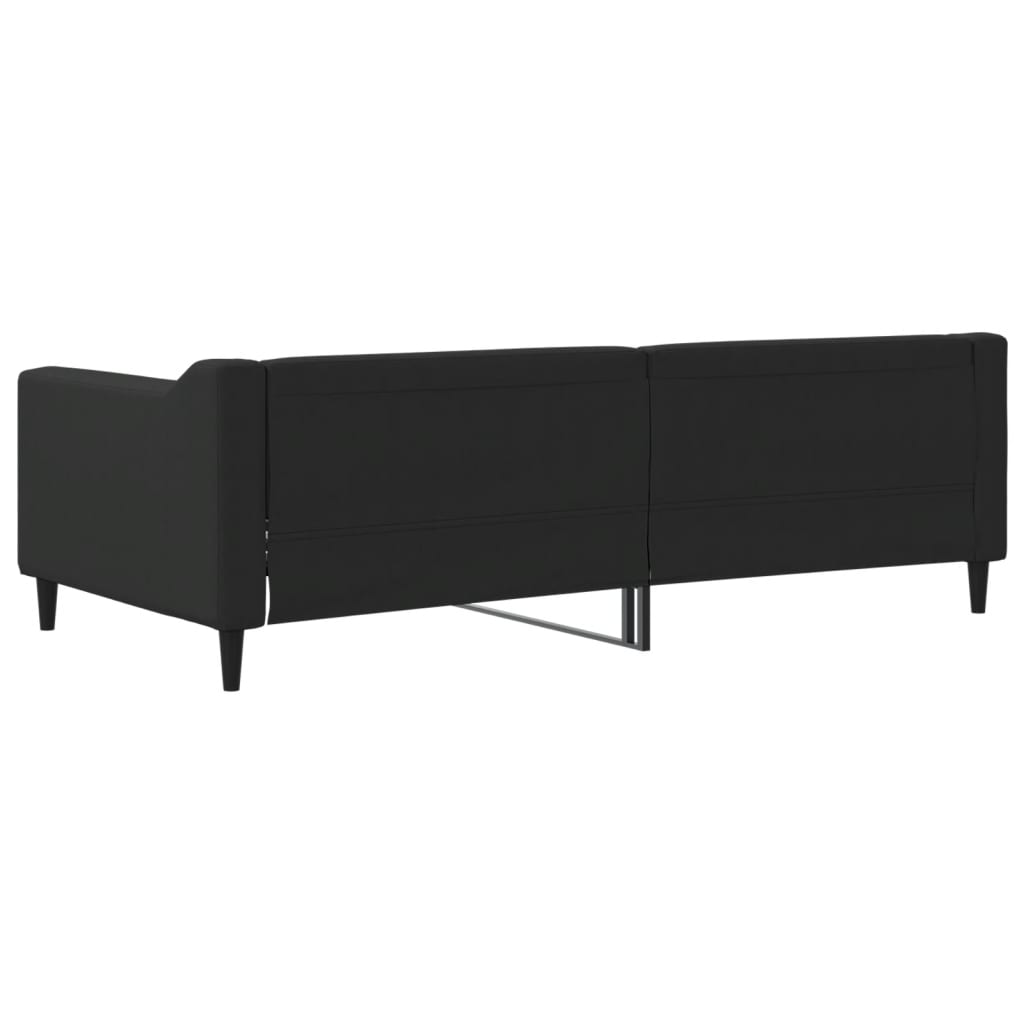 Slaapbank 90x190 cm stof zwart Bedden & bedframes | Creëer jouw Trendy Thuis | Gratis bezorgd & Retour | Trendy.nl