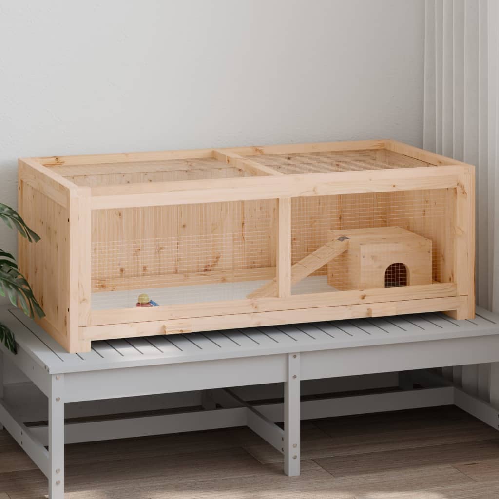 Hamsterkooi 104x52x38 cm massief vurenhout Kooien & hokken | Creëer jouw Trendy Thuis | Gratis bezorgd & Retour | Trendy.nl