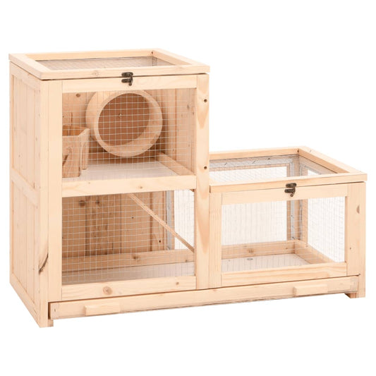 Hamsterkooi 81x40x60 cm massief vurenhout