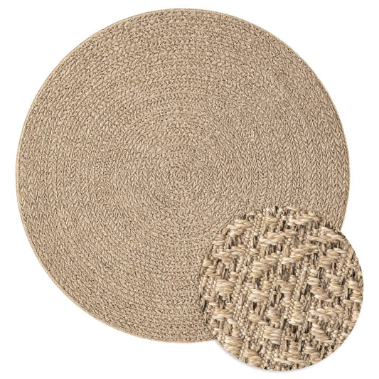 Vloerkleed 90 cm voor binnen en buiten jute look Vloerkleden | Creëer jouw Trendy Thuis | Gratis bezorgd & Retour | Trendy.nl