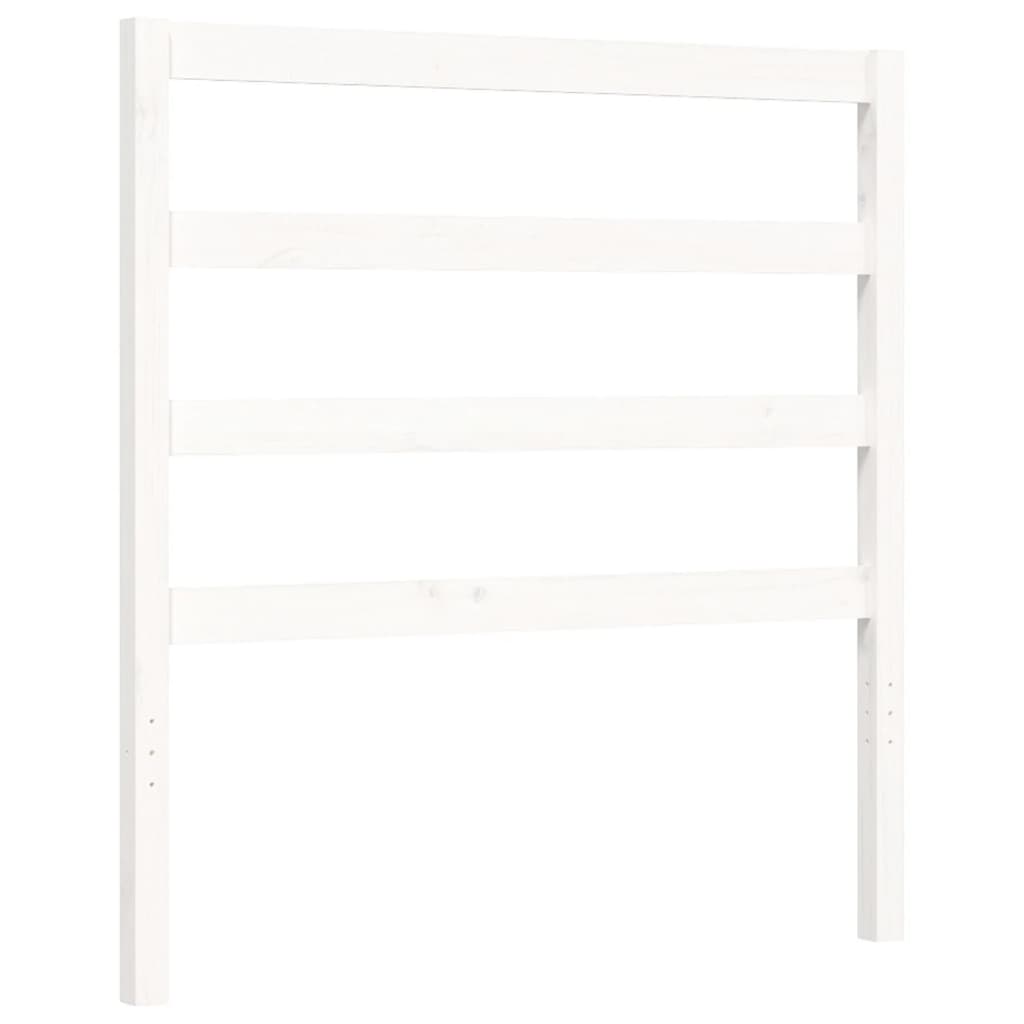 Bedframe met hoofdbord massief hout wit 90x190 cm Bedden & bedframes | Creëer jouw Trendy Thuis | Gratis bezorgd & Retour | Trendy.nl