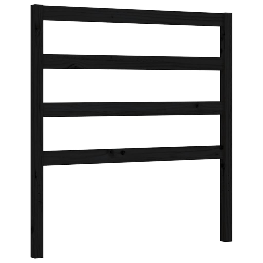 Bedframe met hoofdeinde massief hout zwart 90x190 cm Bedden & bedframes | Creëer jouw Trendy Thuis | Gratis bezorgd & Retour | Trendy.nl