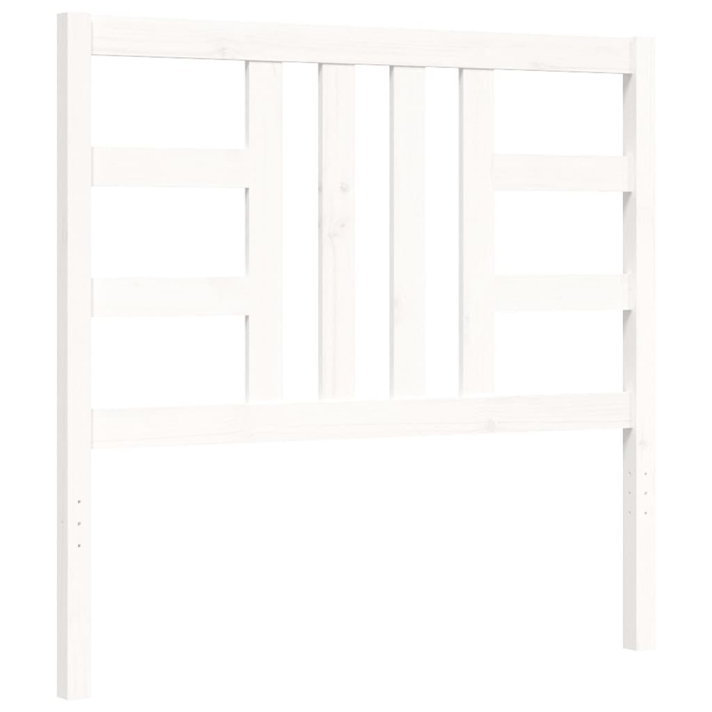 Bedframe met hoofdbord massief hout wit 90x190 cm Bedden & bedframes | Creëer jouw Trendy Thuis | Gratis bezorgd & Retour | Trendy.nl