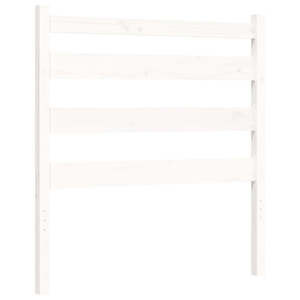 Bedframe met hoofdbord massief hout wit 90x190 cm Bedden & bedframes | Creëer jouw Trendy Thuis | Gratis bezorgd & Retour | Trendy.nl