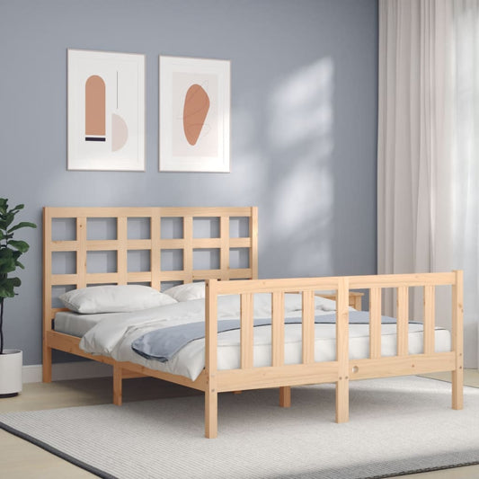 Bedframe met hoofdbord massief hout Bedden & bedframes | Creëer jouw Trendy Thuis | Gratis bezorgd & Retour | Trendy.nl