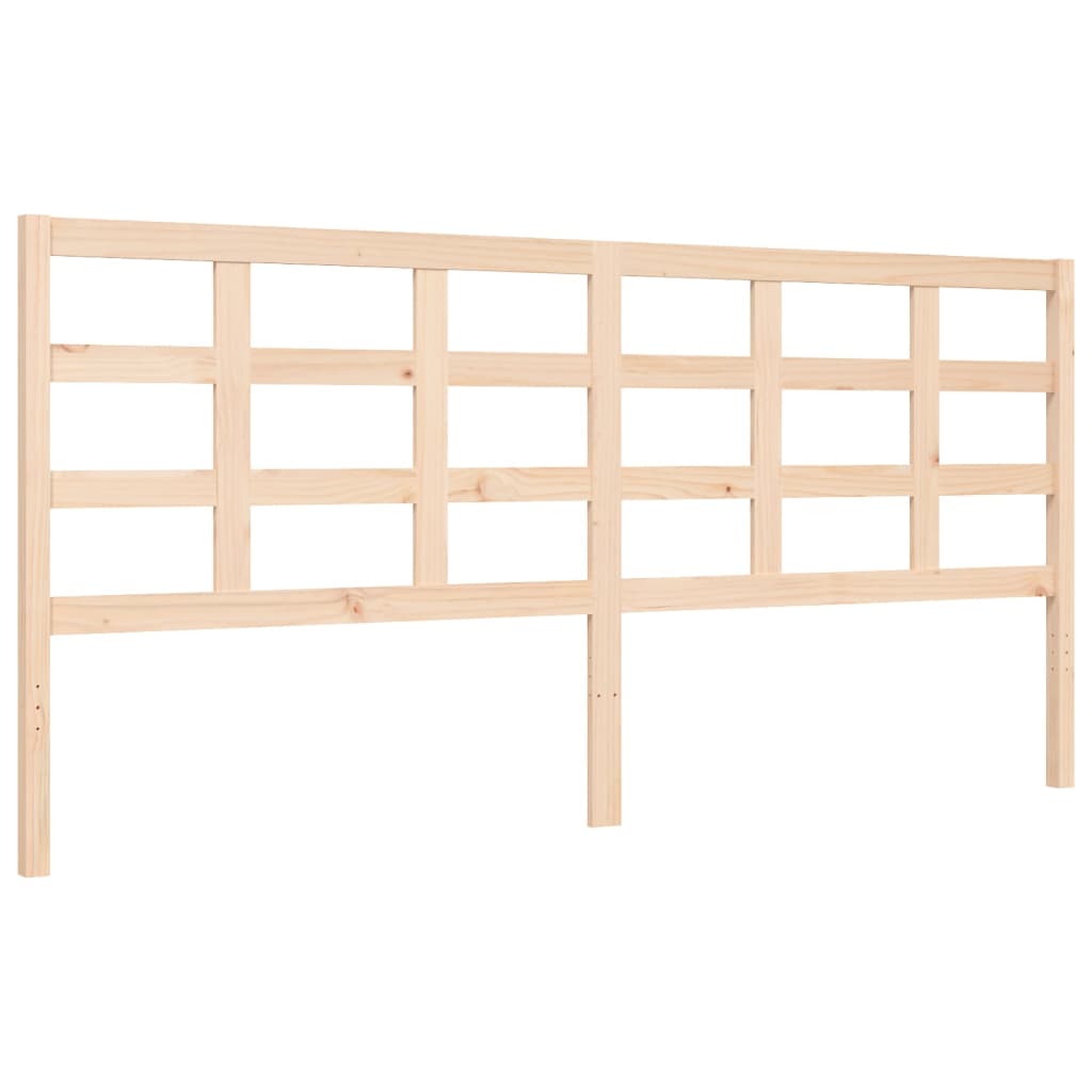 Bedframe met hoofdbord massief hout 180x200 cm