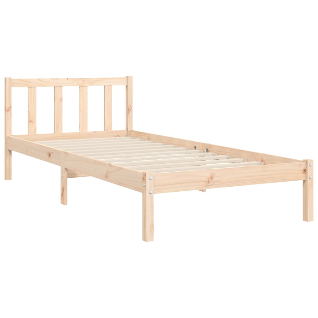 Bedframe met hoofdbord massief hout 90x190 cm Bedden & bedframes | Creëer jouw Trendy Thuis | Gratis bezorgd & Retour | Trendy.nl