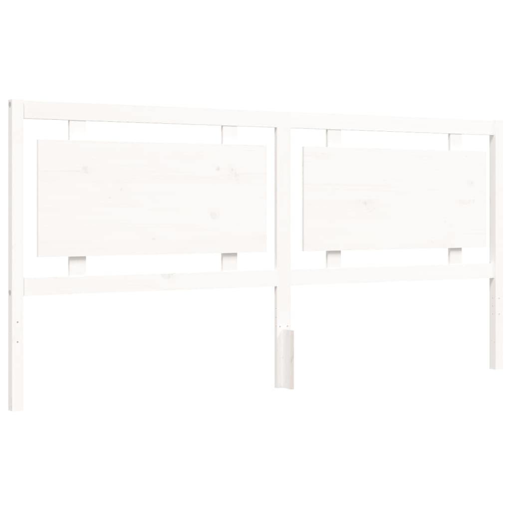 Bedframe met hoofdbord massief hout wit 180x200 cm Bedden & bedframes | Creëer jouw Trendy Thuis | Gratis bezorgd & Retour | Trendy.nl