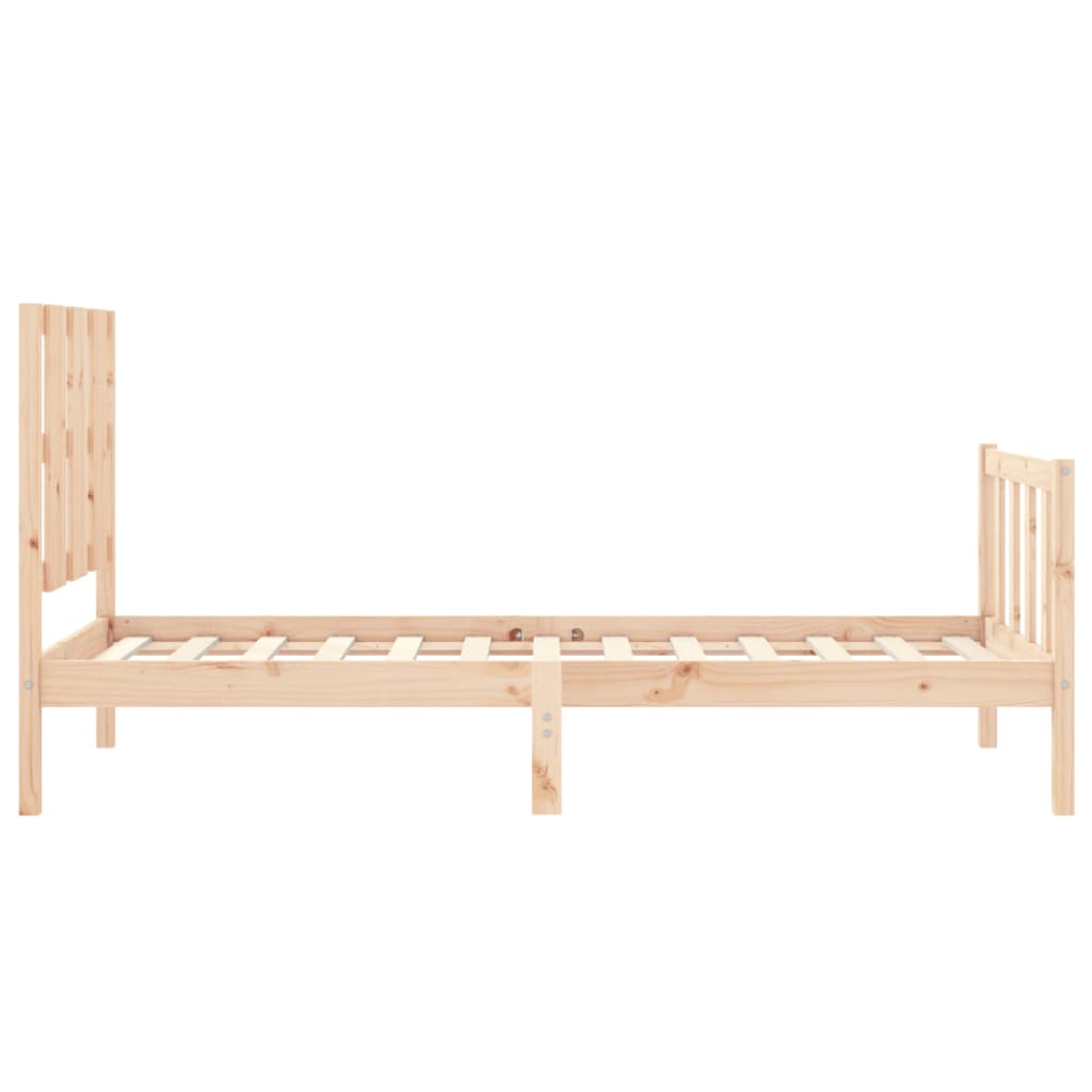 Bedframe met hoofdbord massief hout 90x190 cm Bedden & bedframes | Creëer jouw Trendy Thuis | Gratis bezorgd & Retour | Trendy.nl