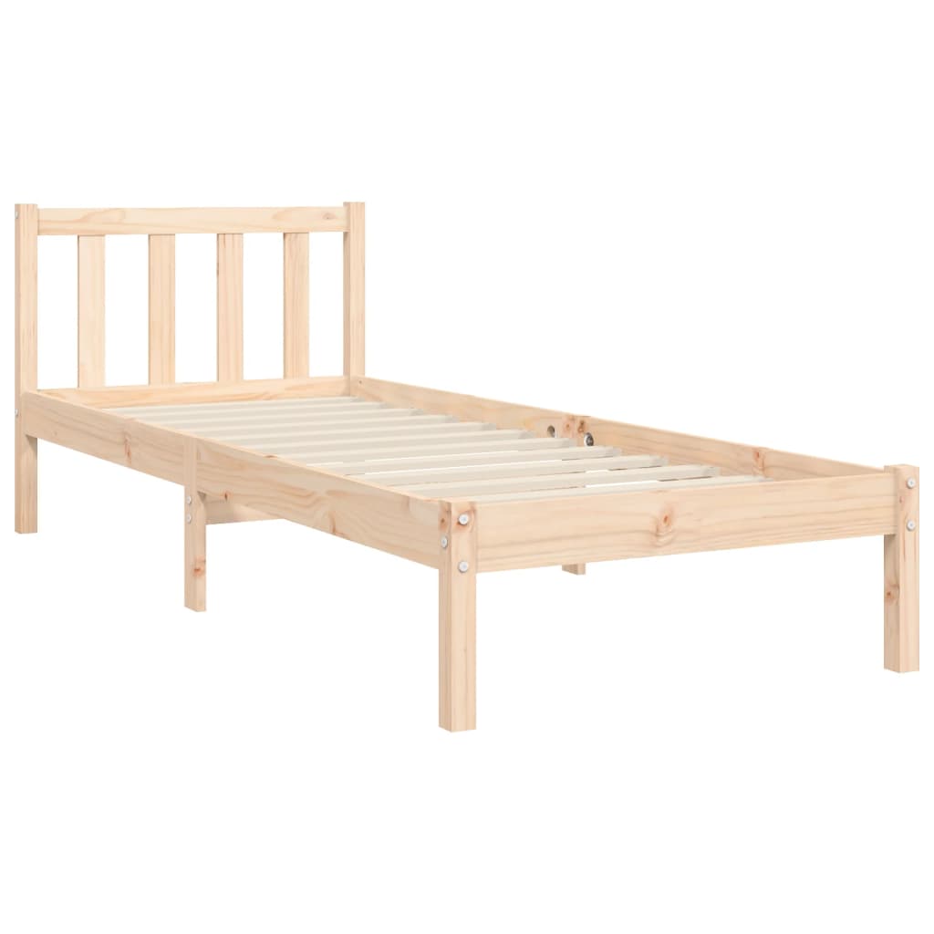 Bedframe met hoofdbord massief hout 90x190 cm Bedden & bedframes | Creëer jouw Trendy Thuis | Gratis bezorgd & Retour | Trendy.nl