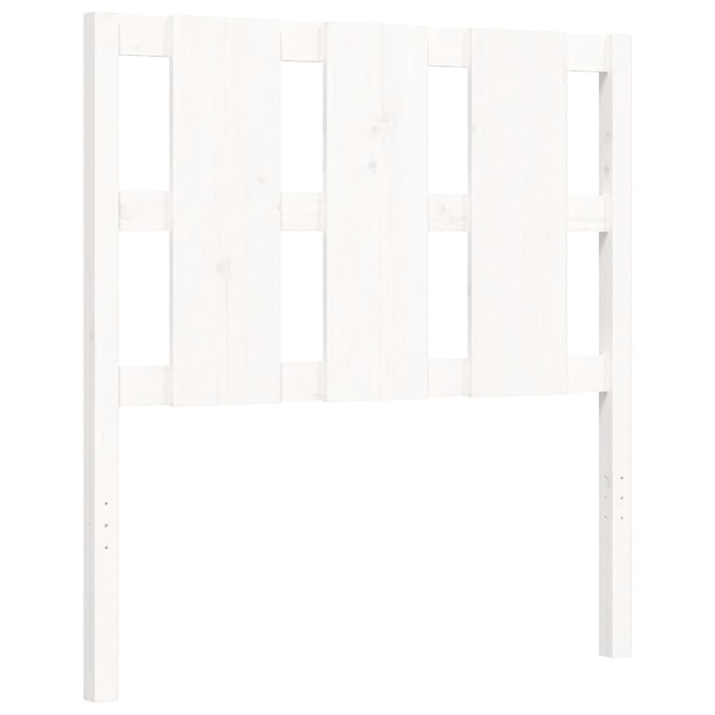 Bedframe met hoofdbord massief hout wit 90x190 cm Bedden & bedframes | Creëer jouw Trendy Thuis | Gratis bezorgd & Retour | Trendy.nl