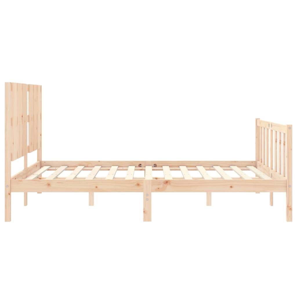 Bedframe met hoofdbord massief hout 160x200 cm Bedden & bedframes | Creëer jouw Trendy Thuis | Gratis bezorgd & Retour | Trendy.nl