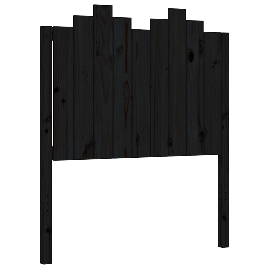 Bedframe met hoofdeinde massief hout zwart 90x190 cm Bedden & bedframes | Creëer jouw Trendy Thuis | Gratis bezorgd & Retour | Trendy.nl