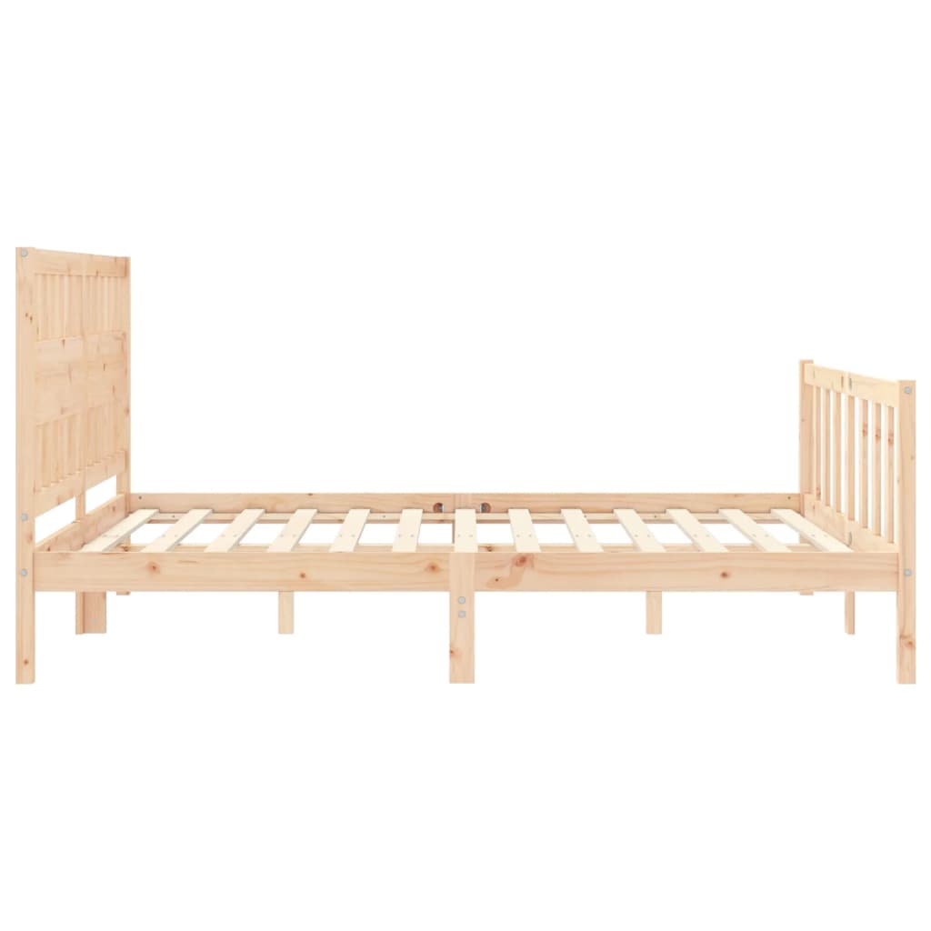 Bedframe met hoofdbord massief hout 160x200 cm Bedden & bedframes | Creëer jouw Trendy Thuis | Gratis bezorgd & Retour | Trendy.nl