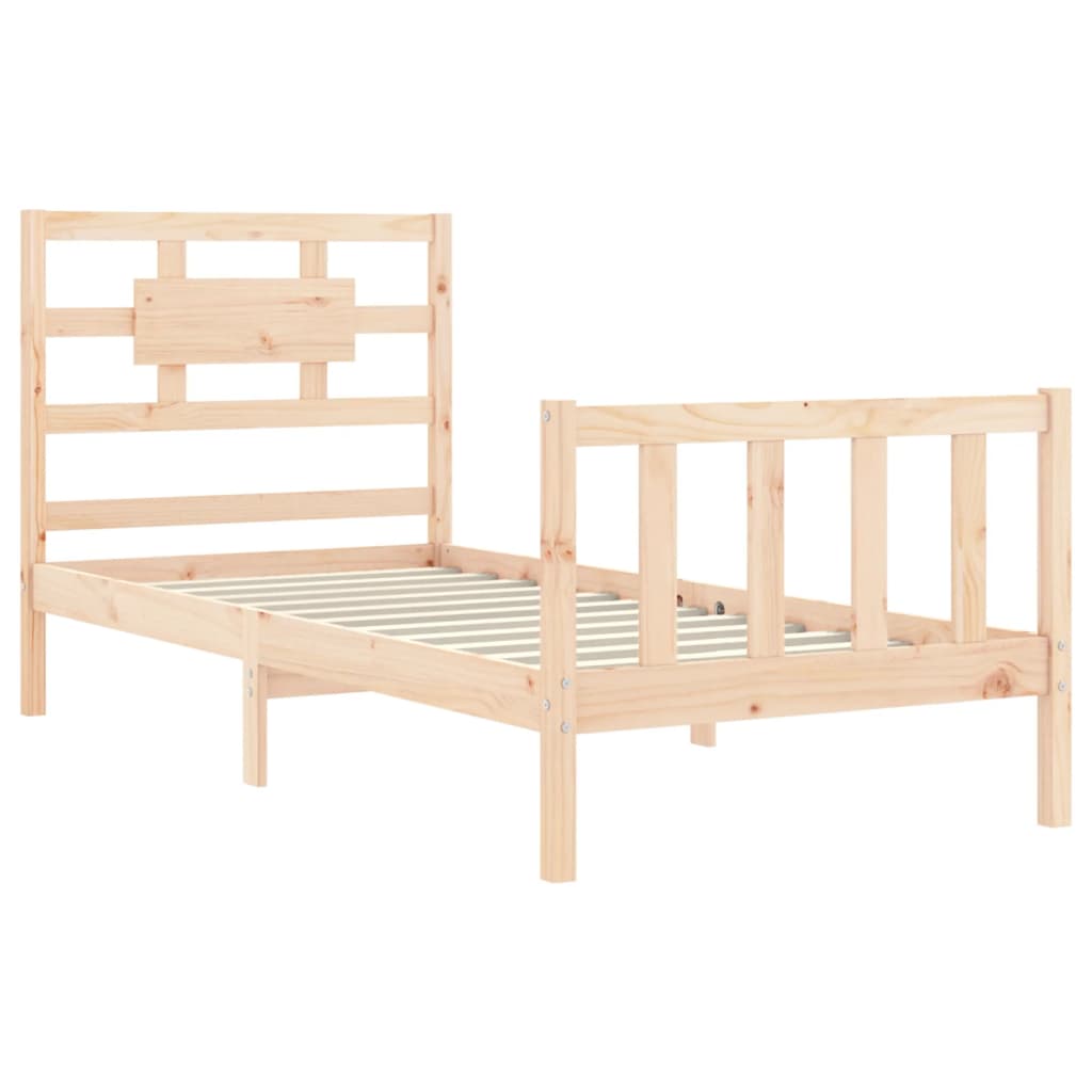 Bedframe met hoofdbord massief hout Bedden & bedframes | Creëer jouw Trendy Thuis | Gratis bezorgd & Retour | Trendy.nl