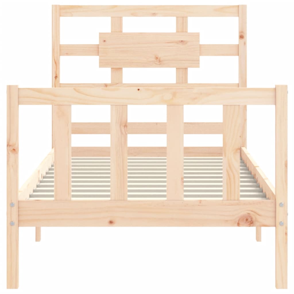 Bedframe met hoofdbord massief hout Bedden & bedframes | Creëer jouw Trendy Thuis | Gratis bezorgd & Retour | Trendy.nl