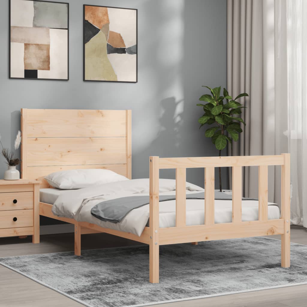 Bedframe zonder matras massief grenenhout 100x200 cm