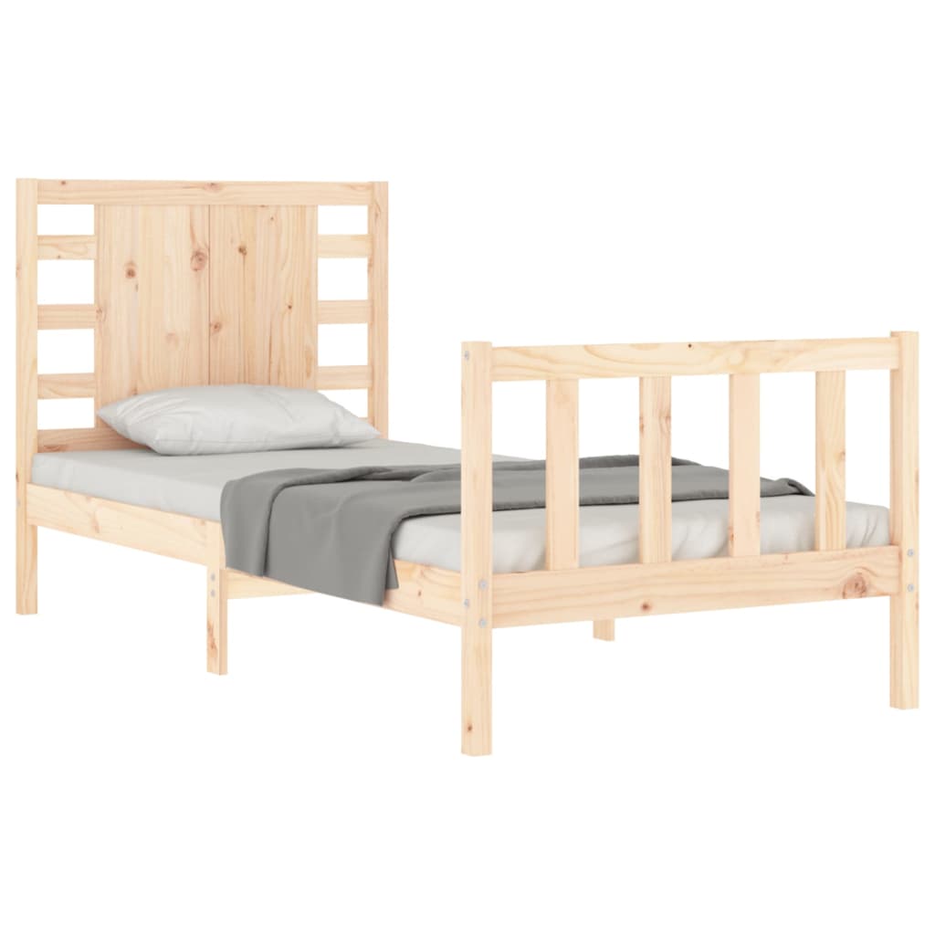 Bedframe met hoofdbord massief hout Bedden & bedframes | Creëer jouw Trendy Thuis | Gratis bezorgd & Retour | Trendy.nl