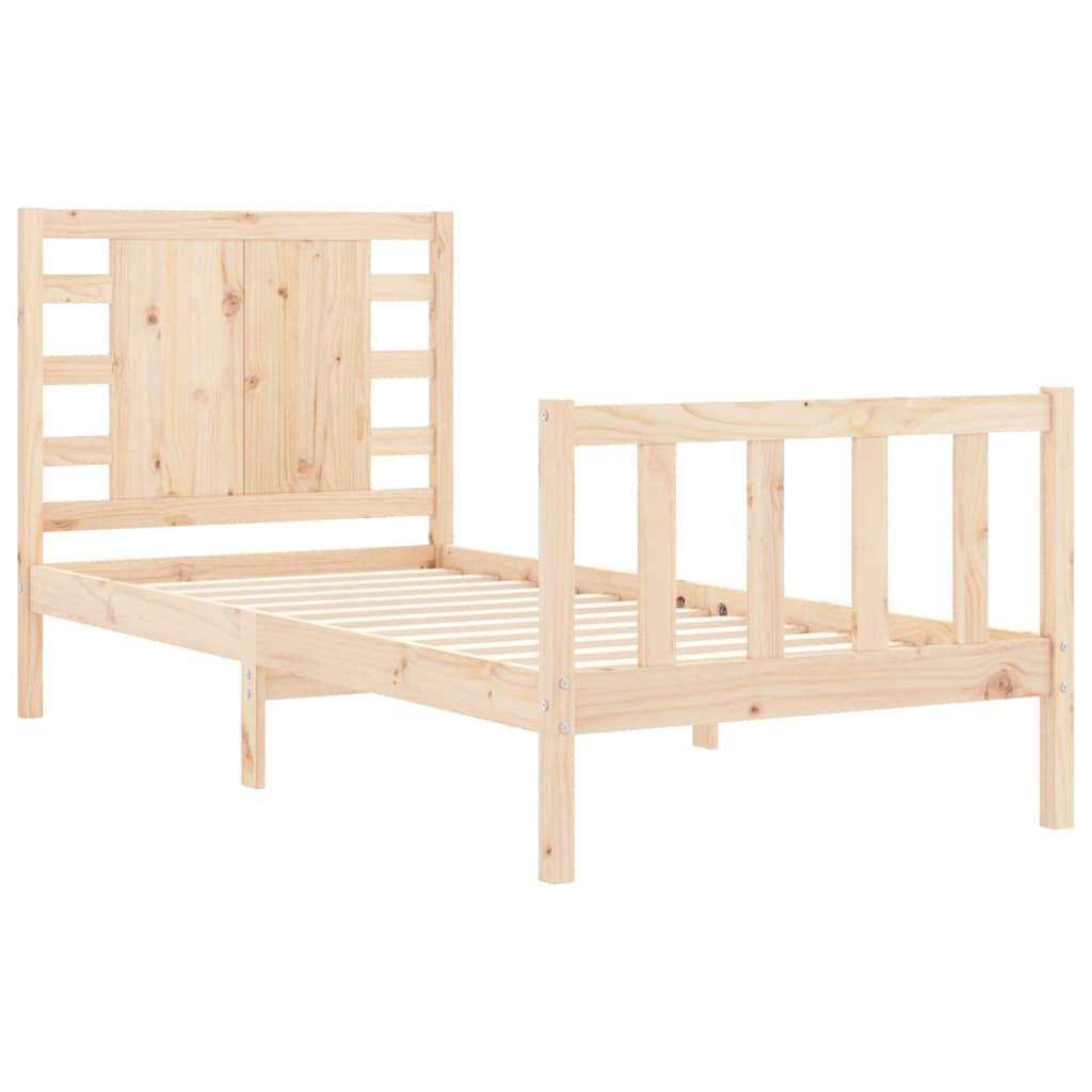 Bedframe met hoofdbord massief hout Bedden & bedframes | Creëer jouw Trendy Thuis | Gratis bezorgd & Retour | Trendy.nl