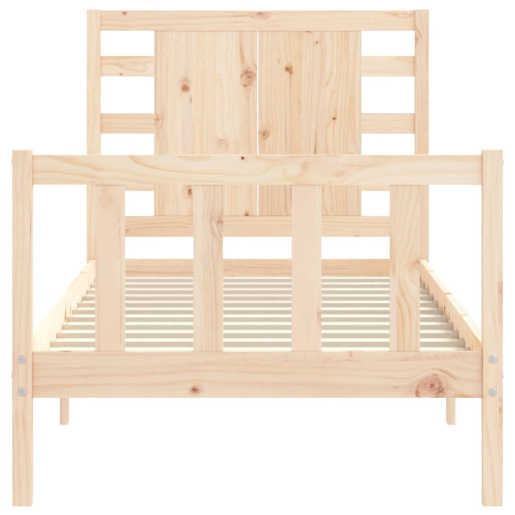 Bedframe met hoofdbord massief hout Bedden & bedframes | Creëer jouw Trendy Thuis | Gratis bezorgd & Retour | Trendy.nl