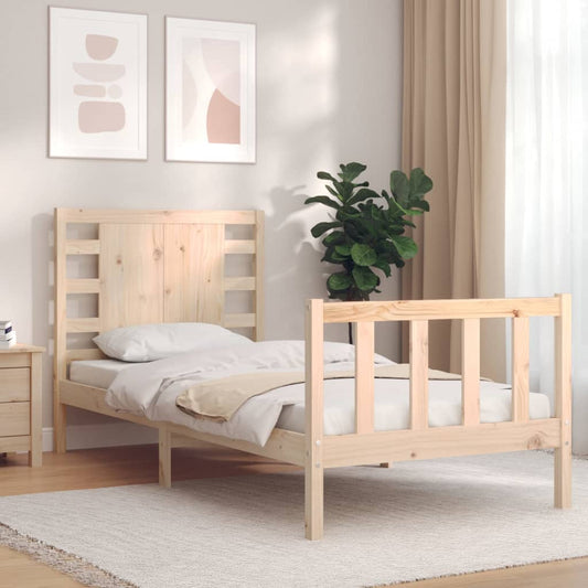 Bedframe met hoofdbord massief hout Bedden & bedframes | Creëer jouw Trendy Thuis | Gratis bezorgd & Retour | Trendy.nl