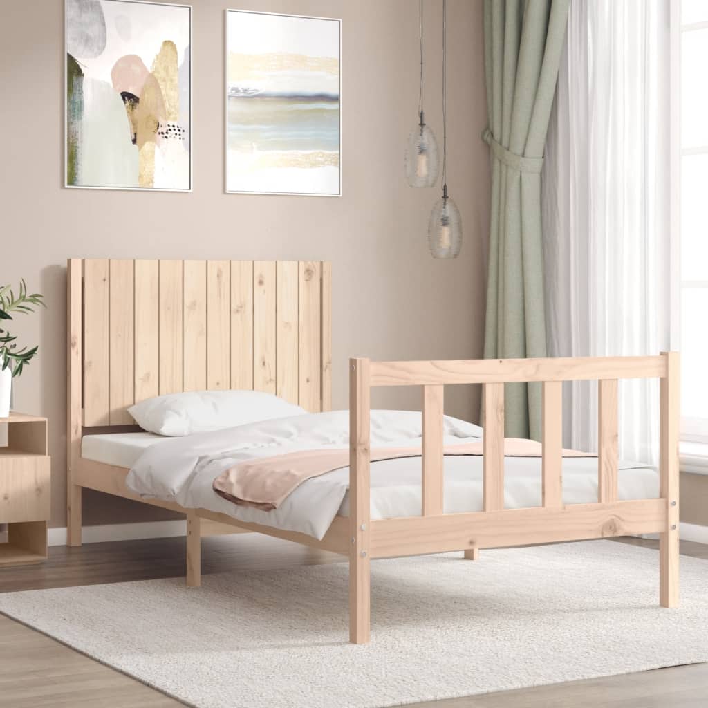 Bedframe zonder matras massief grenenhout 100x200 cm