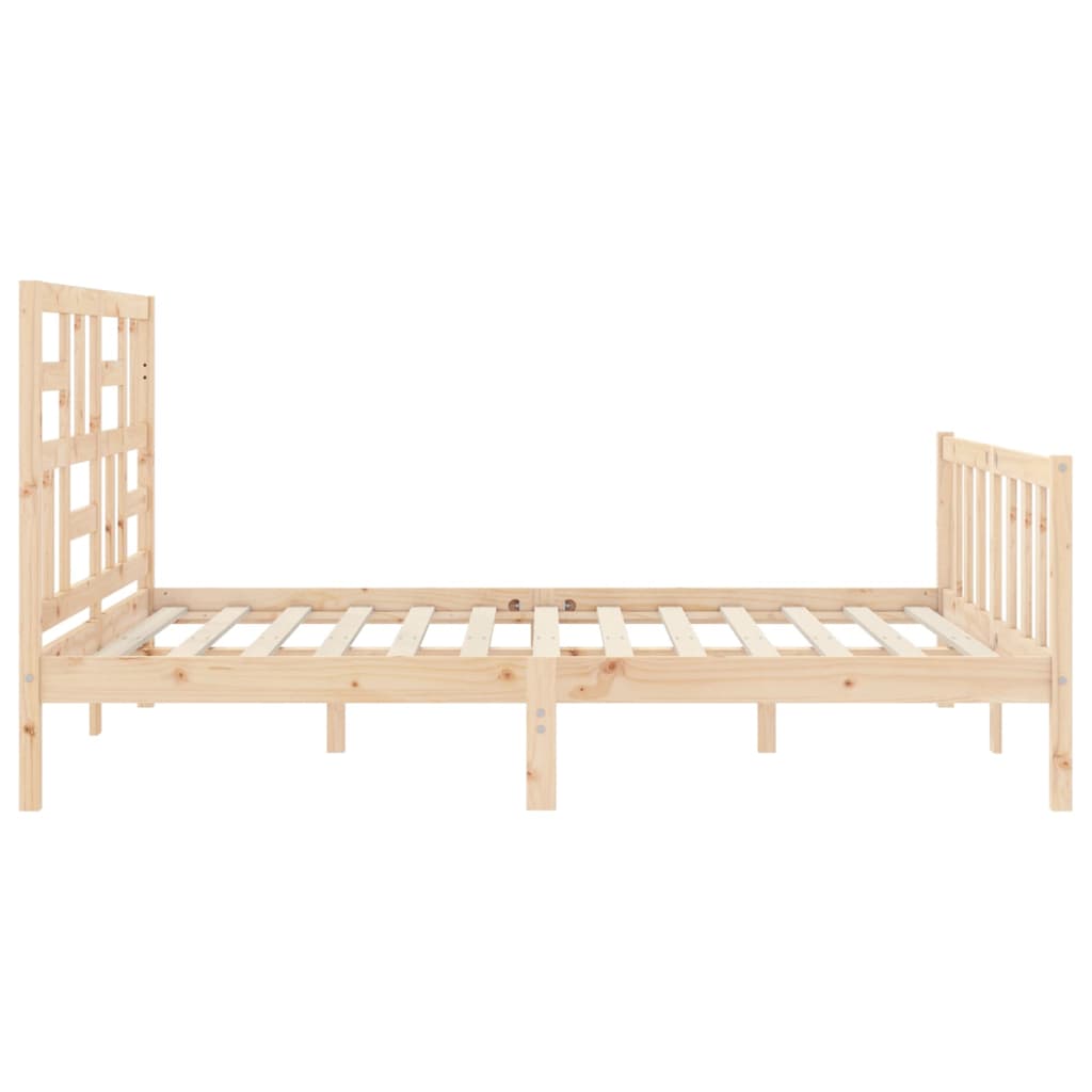 Bedframe met hoofdbord massief hout 160x200 cm Bedden & bedframes | Creëer jouw Trendy Thuis | Gratis bezorgd & Retour | Trendy.nl