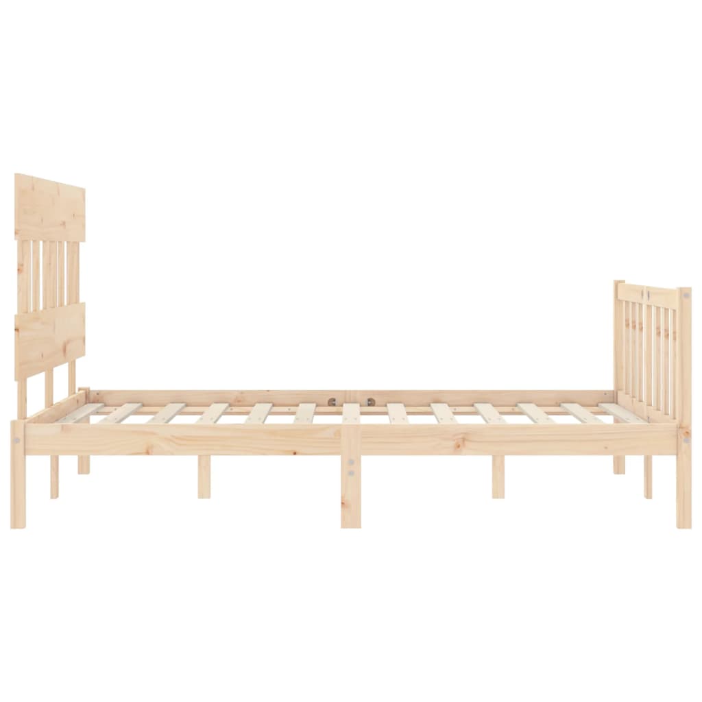 Bedframe met hoofdbord massief hout