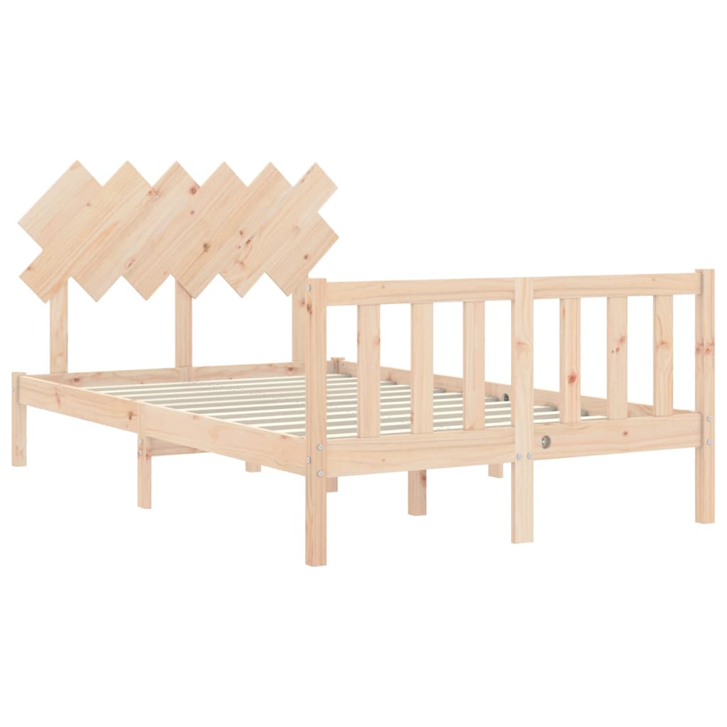 Bedframe met hoofdbord massief hout