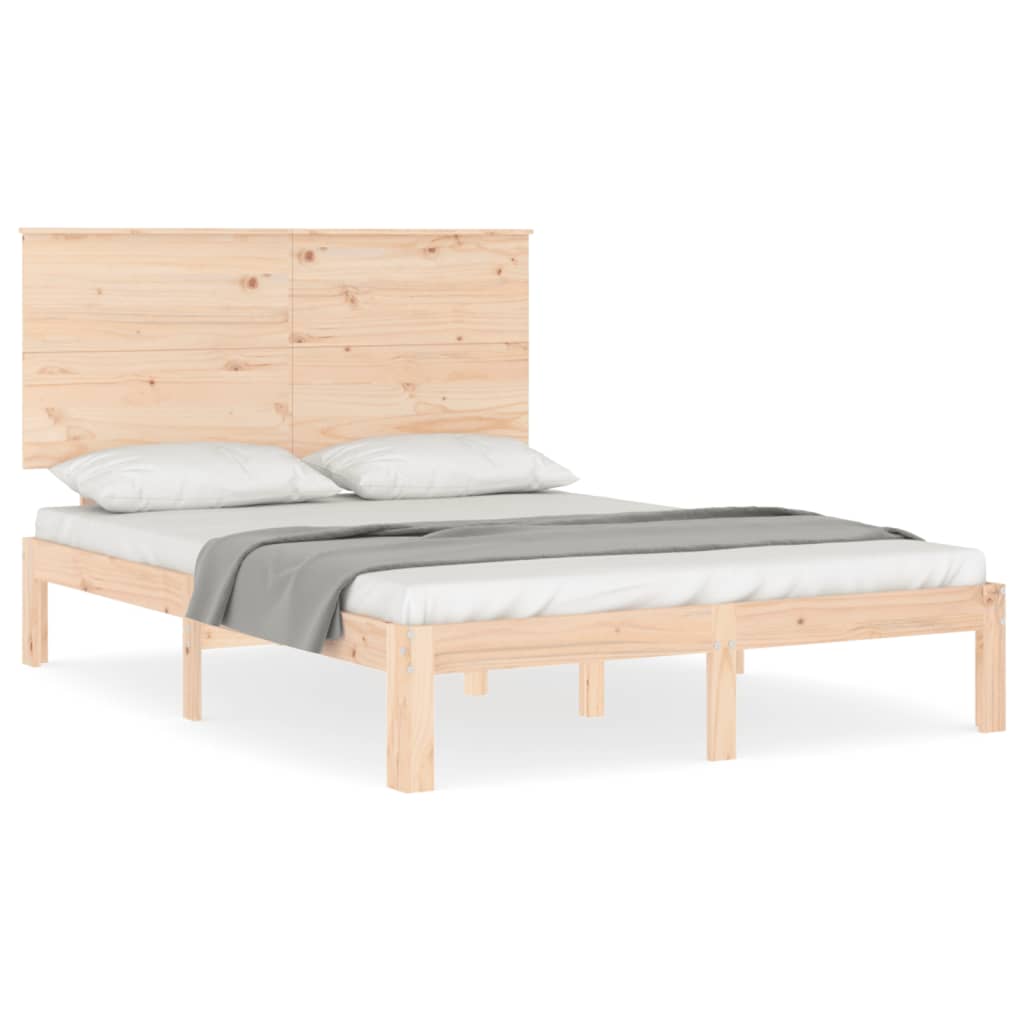 Bedframe met hoofdbord massief hout Bedden & bedframes | Creëer jouw Trendy Thuis | Gratis bezorgd & Retour | Trendy.nl