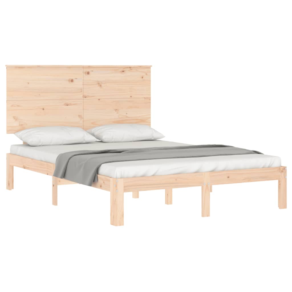 Bedframe met hoofdbord massief hout Bedden & bedframes | Creëer jouw Trendy Thuis | Gratis bezorgd & Retour | Trendy.nl