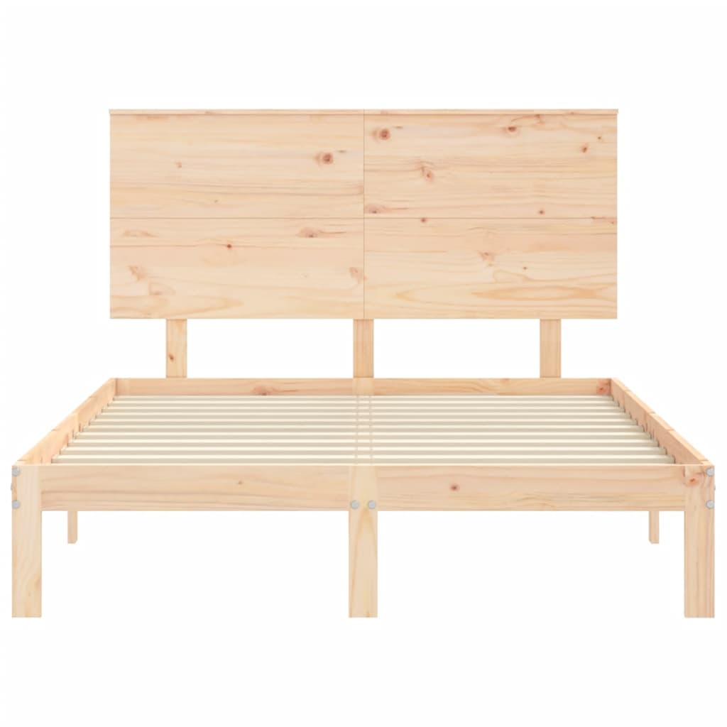 Bedframe met hoofdbord massief hout Bedden & bedframes | Creëer jouw Trendy Thuis | Gratis bezorgd & Retour | Trendy.nl