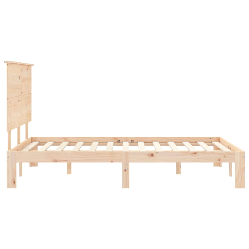 Bedframe met hoofdbord massief hout Bedden & bedframes | Creëer jouw Trendy Thuis | Gratis bezorgd & Retour | Trendy.nl