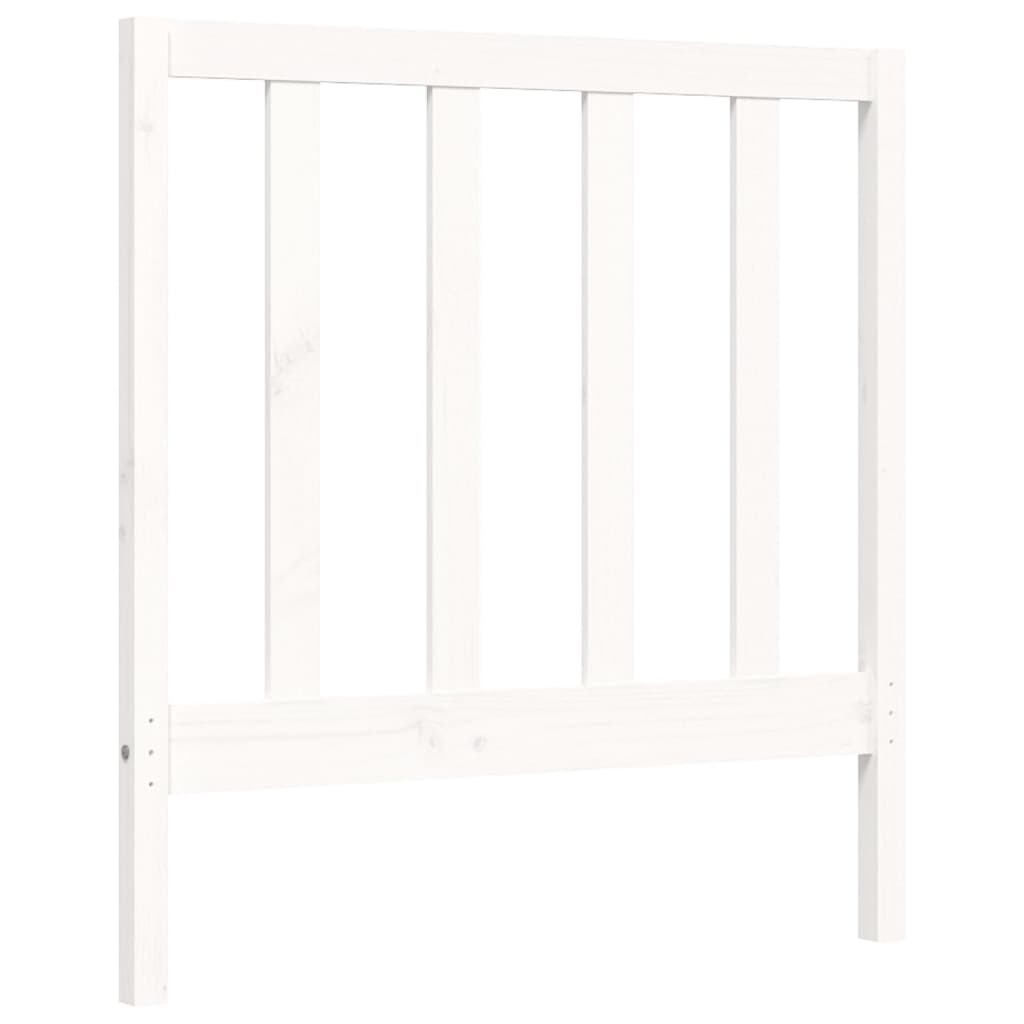 Bedframe met hoofdbord massief hout wit 90x200 cm Bedden & bedframes | Creëer jouw Trendy Thuis | Gratis bezorgd & Retour | Trendy.nl